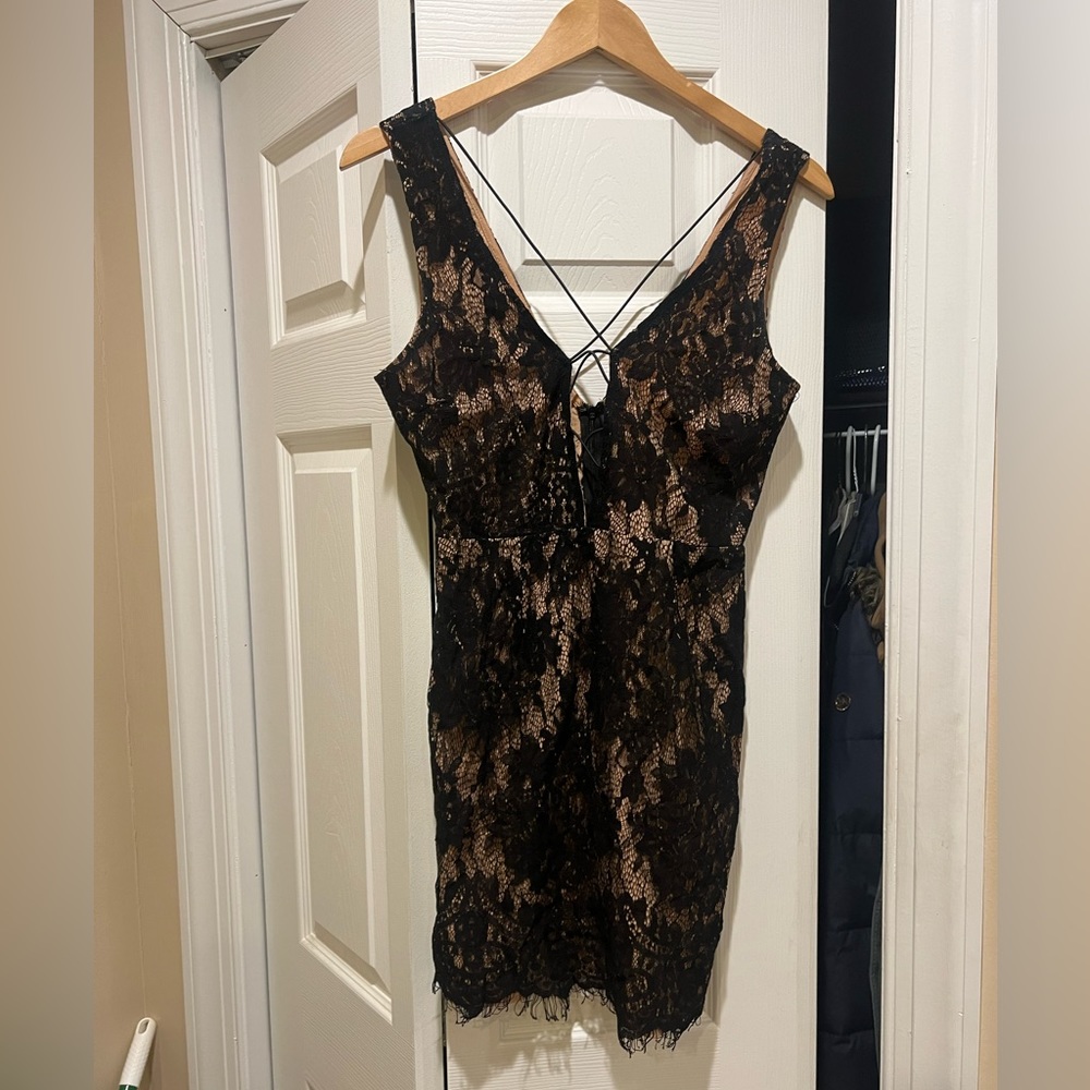 Black Lace mini dress